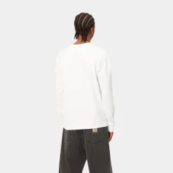 T-Shirts & Polos>Carhartt WIP L/S Base T-Shirt White / Black