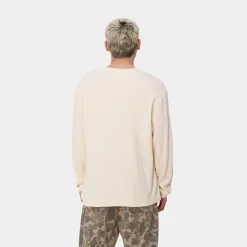 T-Shirts & Polos>Carhartt WIP L/S Basics Script T-Shirt Natural / Black