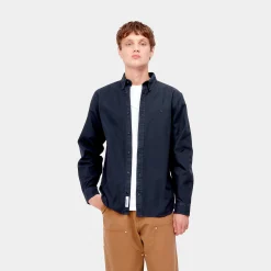Hemden>Carhartt WIP L/S Bolton Shirt Dark Navy