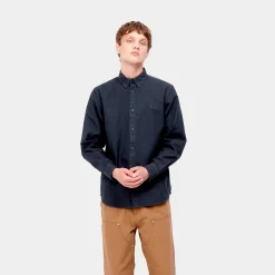 Hemden>Carhartt WIP L/S Bolton Shirt Dark Navy