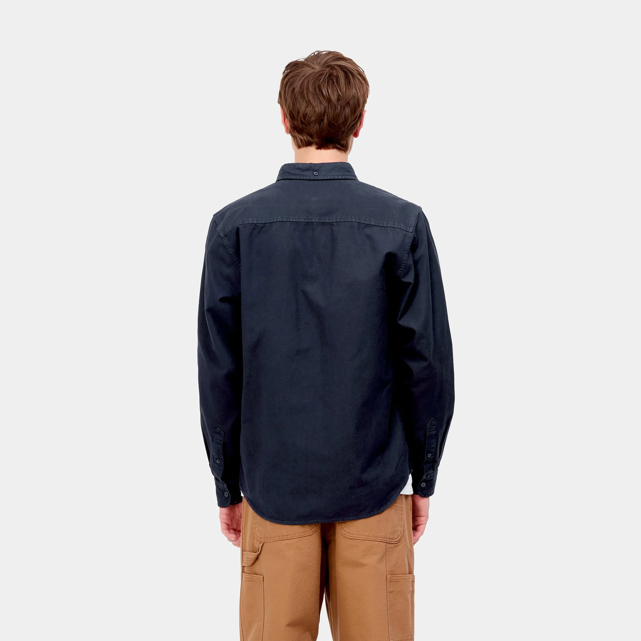 Hemden>Carhartt WIP L/S Bolton Shirt Dark Navy