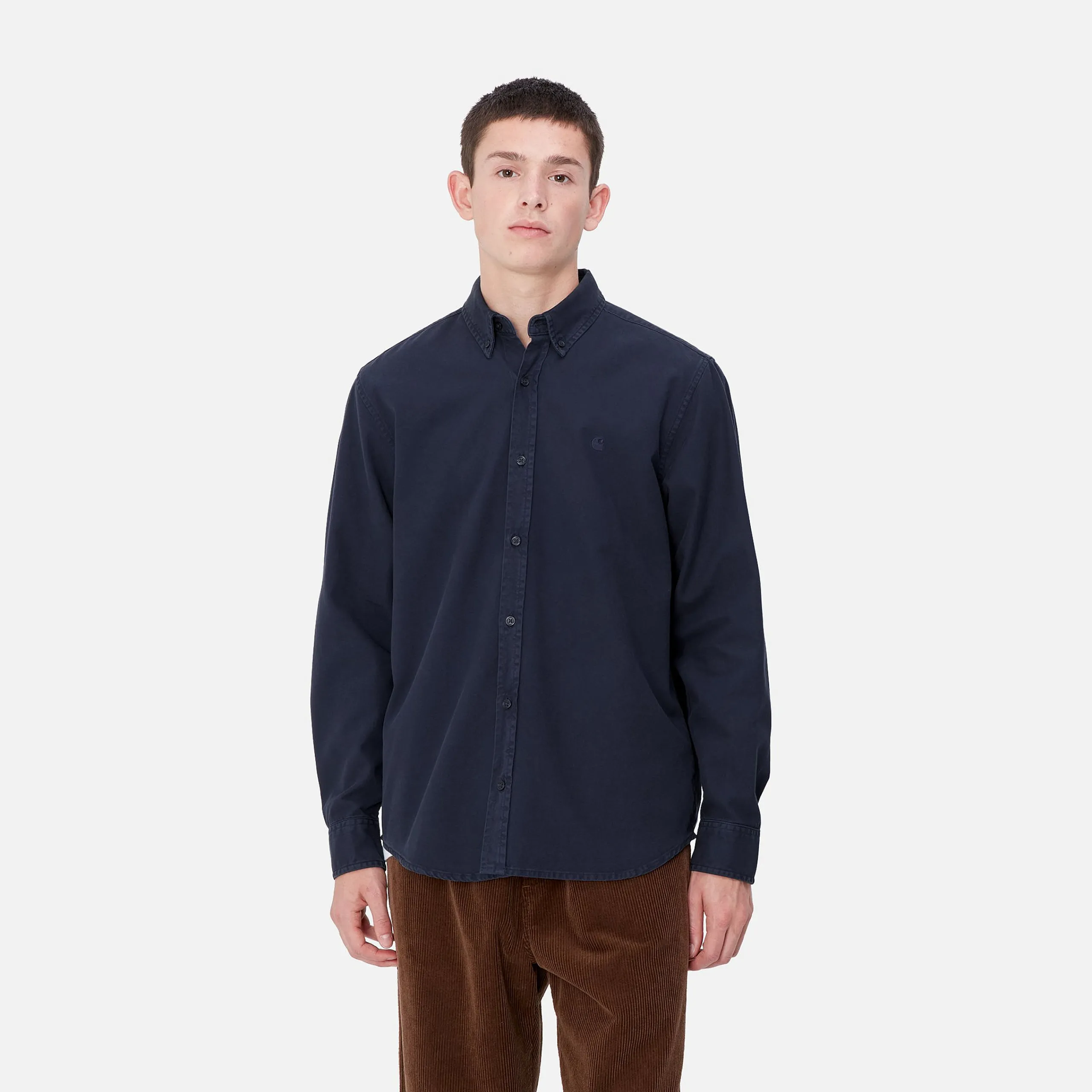 Hemden>Carhartt WIP L/S Bolton Shirt Air Force Blue