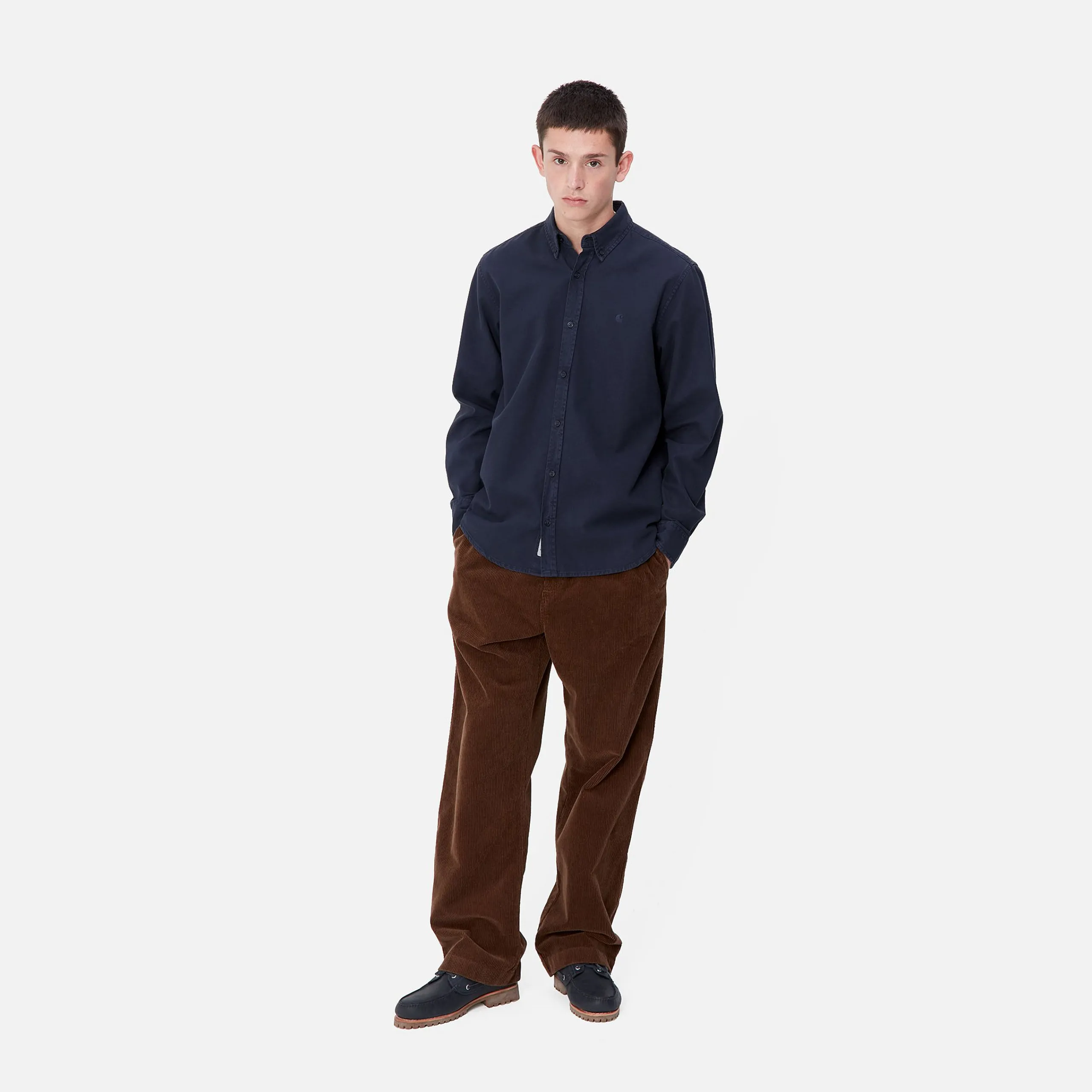 Hemden>Carhartt WIP L/S Bolton Shirt Air Force Blue