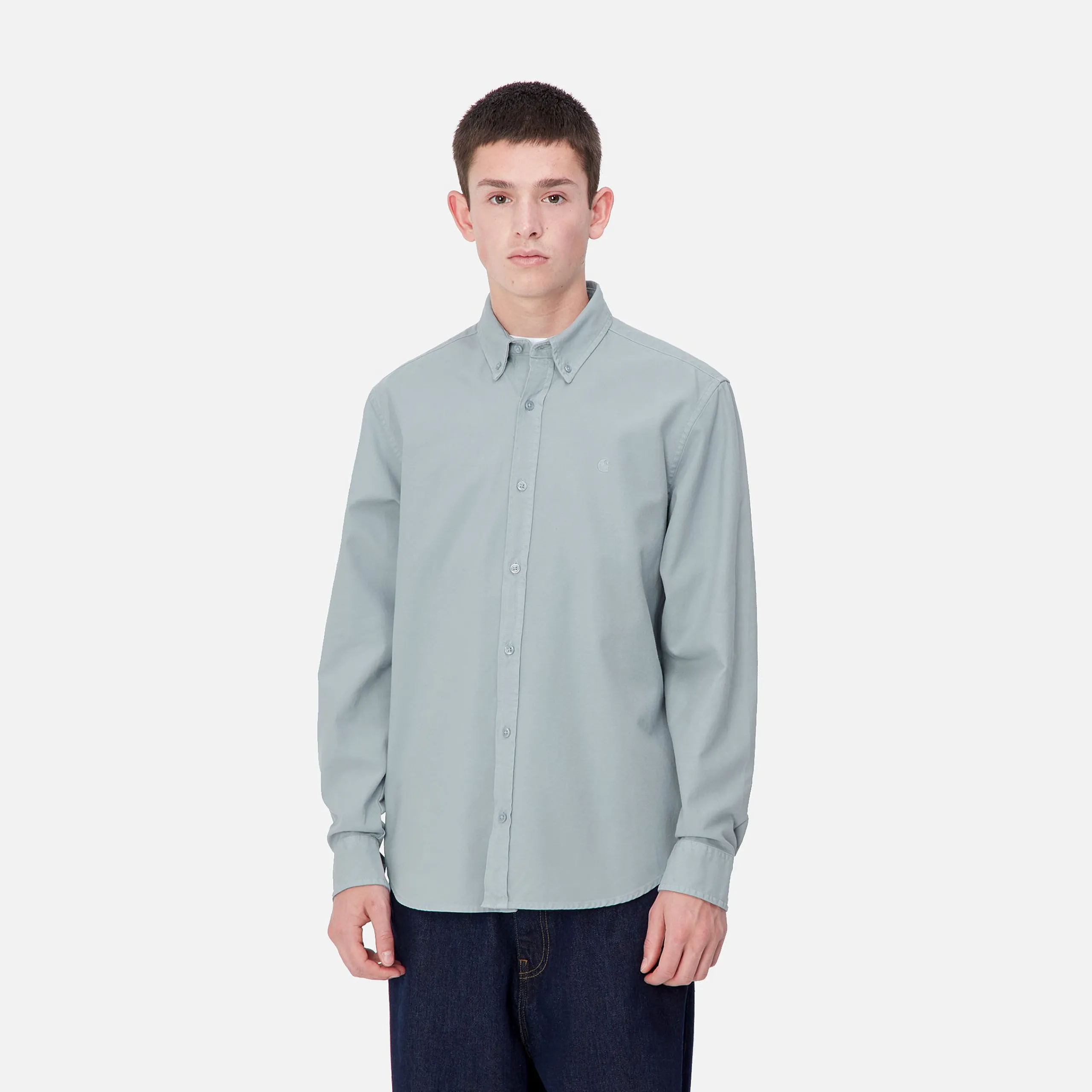 Hemden>Carhartt WIP L/S Bolton Shirt Dusty Ice