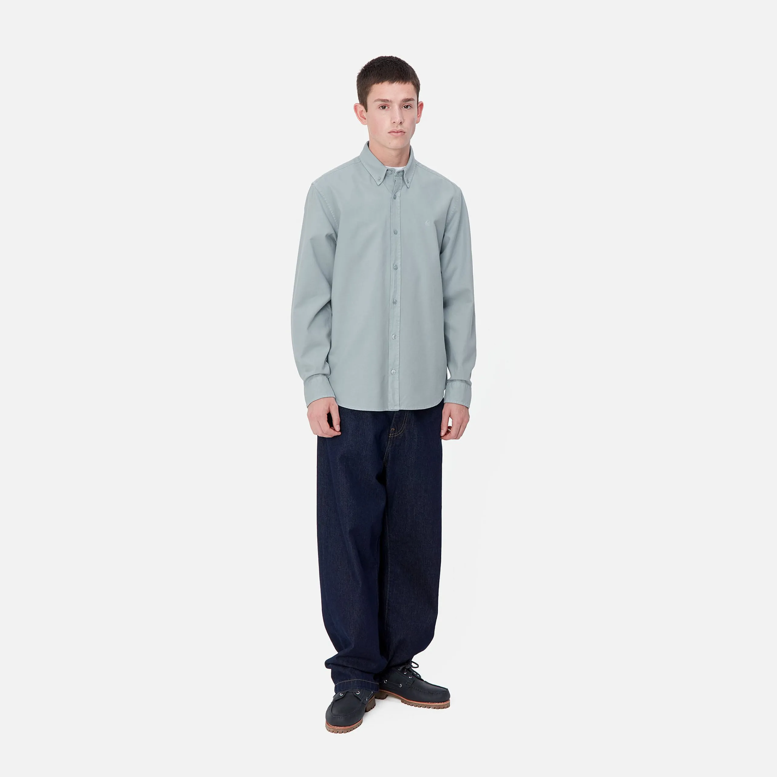 Hemden>Carhartt WIP L/S Bolton Shirt Dusty Ice