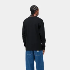 T-Shirts & Polos>Carhartt WIP L/S Chase T-Shirt Black / Gold