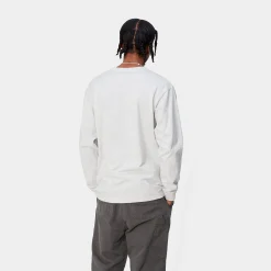 T-Shirts & Polos>Carhartt WIP L/S Chase T-Shirt Ash Heather / Gold