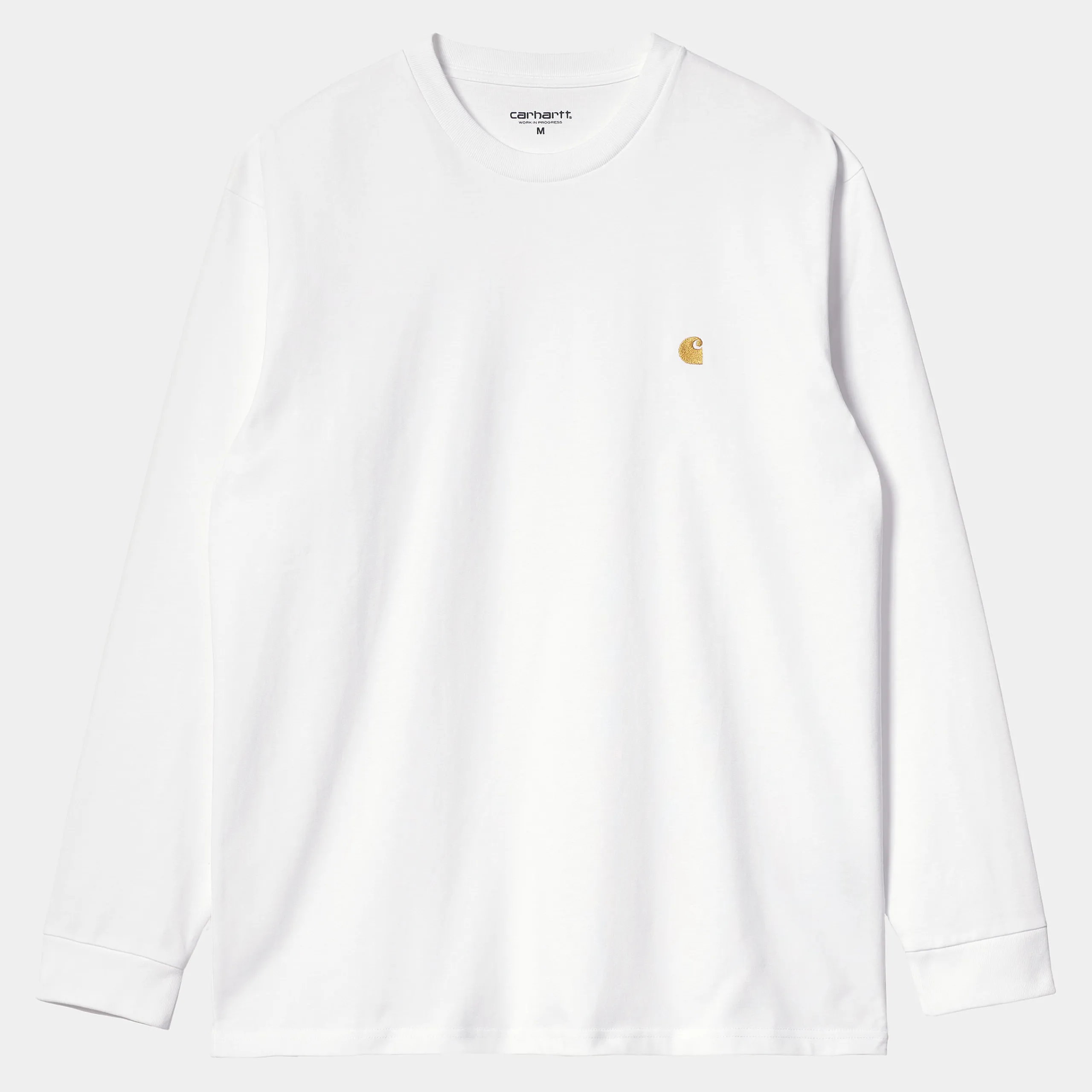 T-Shirts & Polos>Carhartt WIP L/S Chase T-Shirt White / Gold