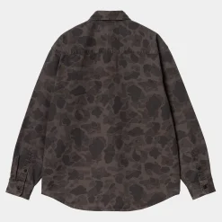 Hemden>Carhartt WIP L/S Duck Shirt Camo Duck, Green / Graphite