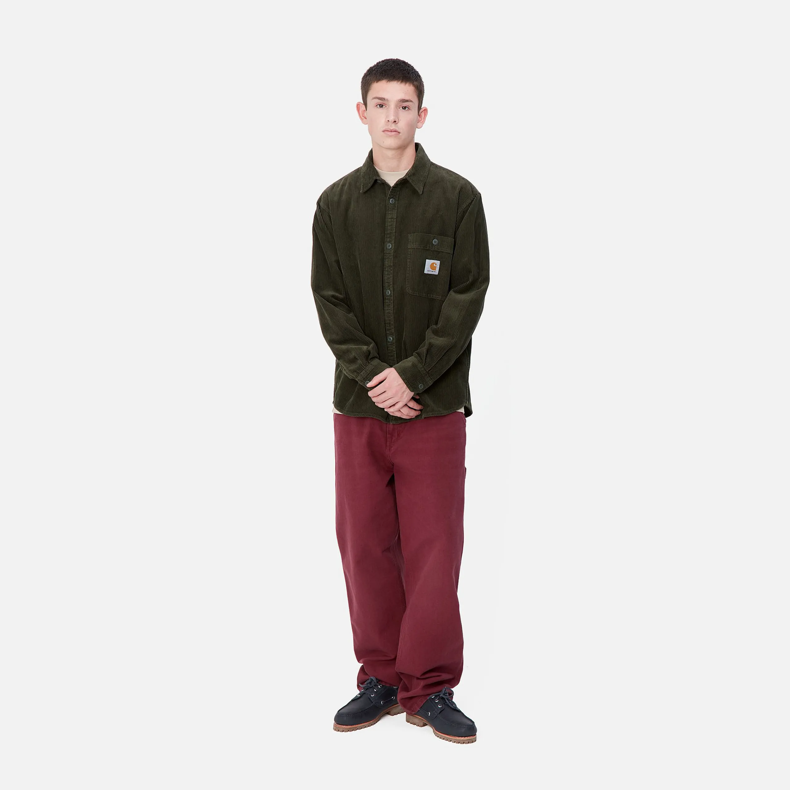 Hemden>Carhartt WIP L/S Flint Shirt Office Green