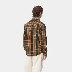 Hemden>Carhartt WIP L/S Hobart Shirt Hobart Check, Sycamore Tree