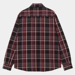 Hemden>Carhartt WIP L/S Hobart Shirt Hobart Check, Black