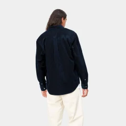 Hemden>Carhartt WIP L/S Madison Cord Shirt Dark Navy / Wax