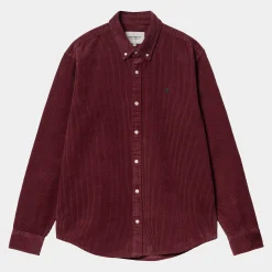 Hemden>Carhartt WIP L/S Madison Cord Shirt Malbec / Black