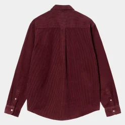 Hemden>Carhartt WIP L/S Madison Cord Shirt Malbec / Black