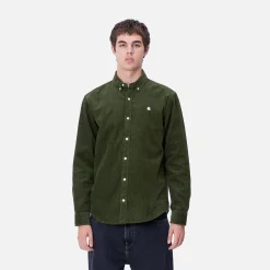 Hemden>Carhartt WIP L/S Madison Cord Shirt Tarragon / Wax