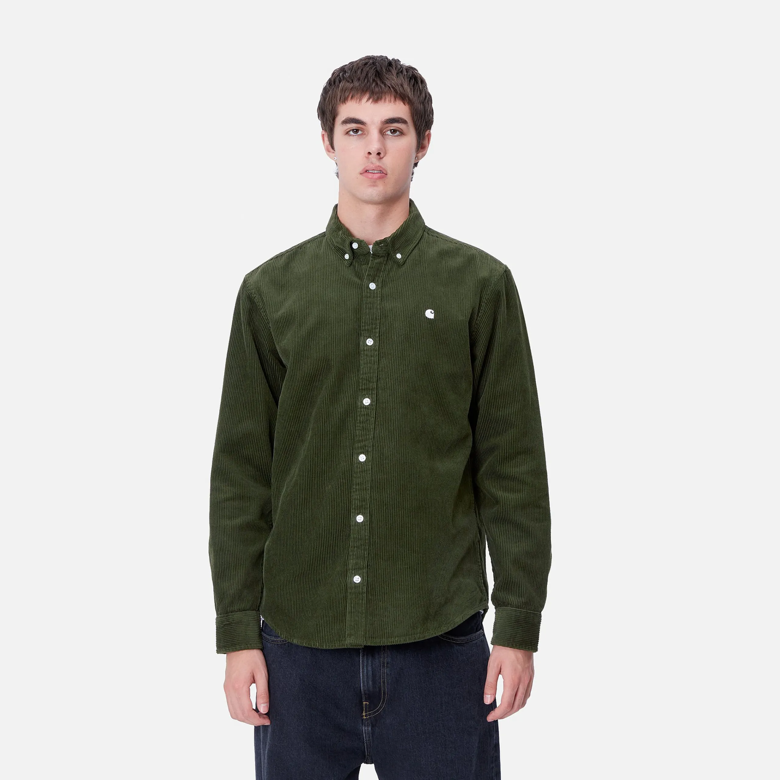 Hemden>Carhartt WIP L/S Madison Cord Shirt Tarragon / Wax