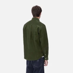 Hemden>Carhartt WIP L/S Madison Cord Shirt Tarragon / Wax