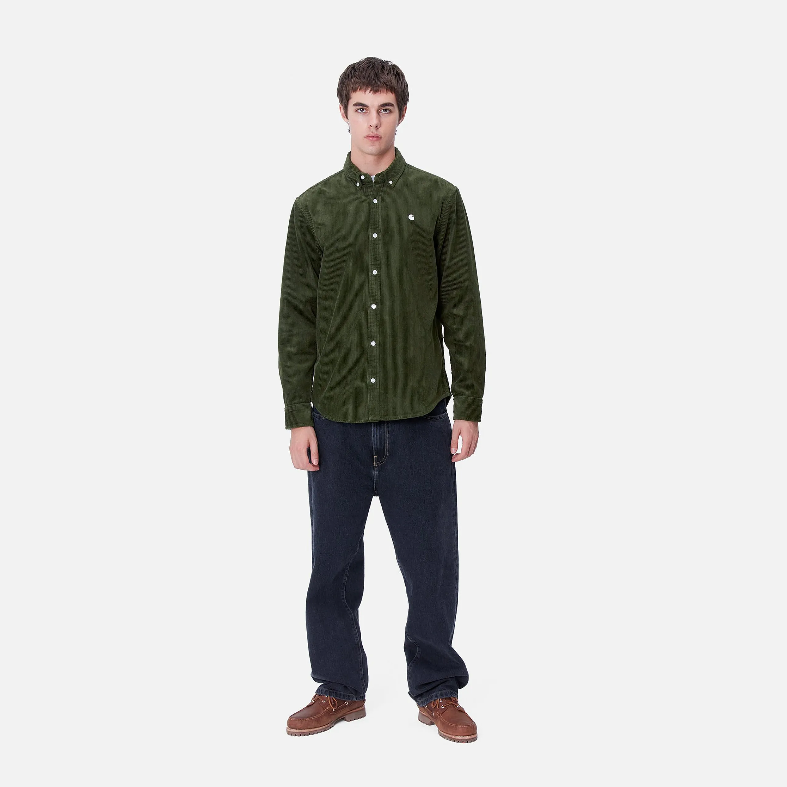 Hemden>Carhartt WIP L/S Madison Cord Shirt Tarragon / Wax