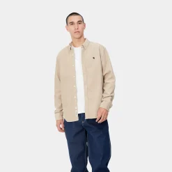 Hemden>Carhartt WIP L/S Madison Cord Shirt Wall / Black