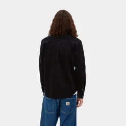 Hemden>Carhartt WIP L/S Madison Cord Shirt Black / Wax