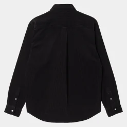 Hemden>Carhartt WIP L/S Madison Fine Cord Shirt Black / Wax