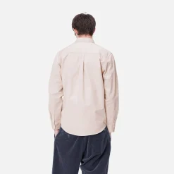Hemden>Carhartt WIP L/S Madison Shirt Moonbeam / Black