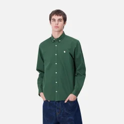 Hemden>Carhartt WIP L/S Madison Shirt Sycamore Tree / Wax
