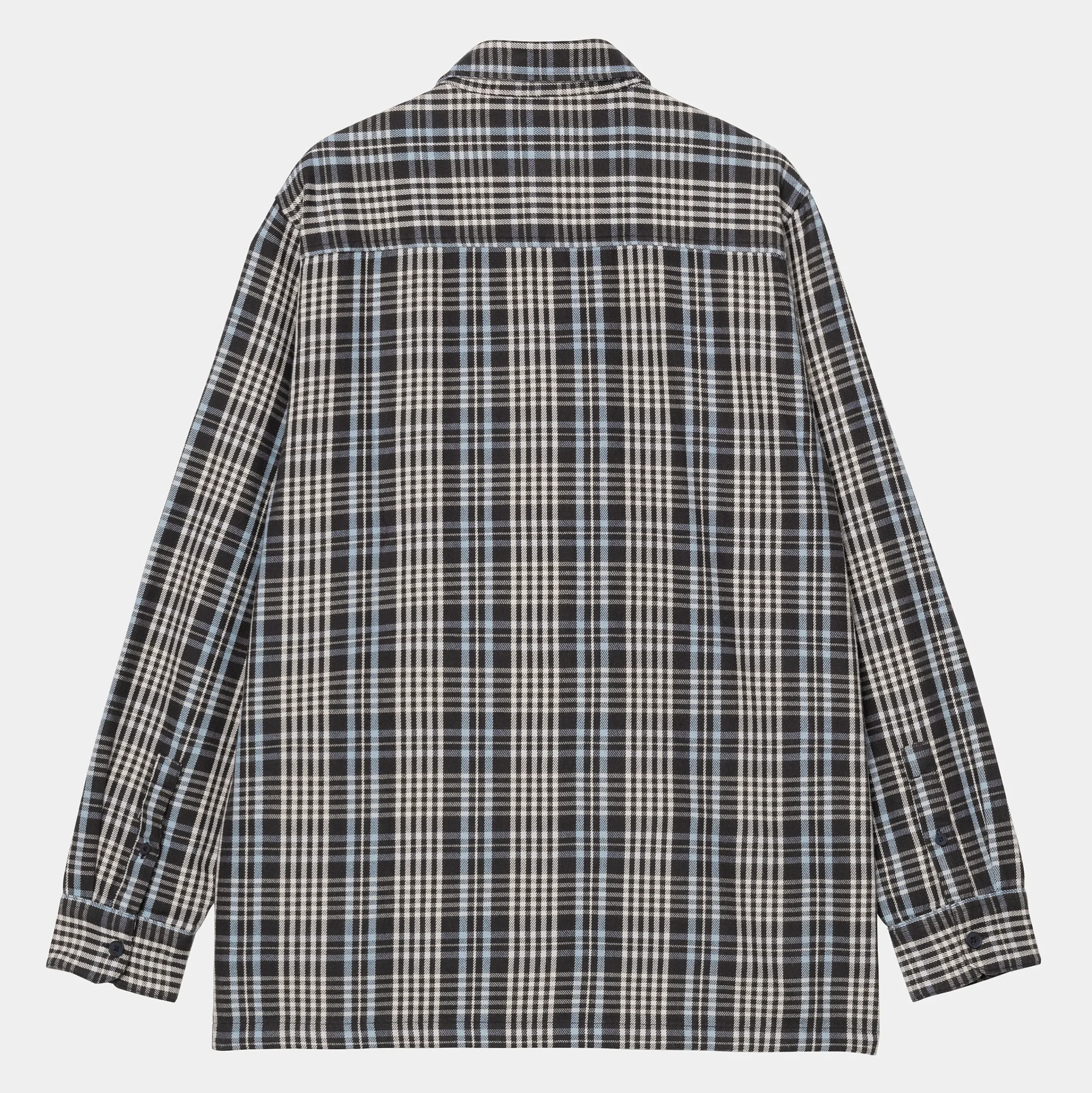 Hemden>Carhartt WIP L/S Mandlik Shirt Mandlik Check, Dark Navy