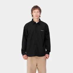 Hemden>Carhartt WIP L/S Module Script Shirt Black / White