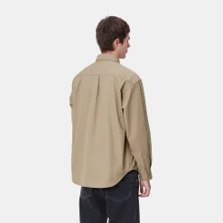 Hemden>Carhartt WIP L/S Module Script Shirt Leather / Black