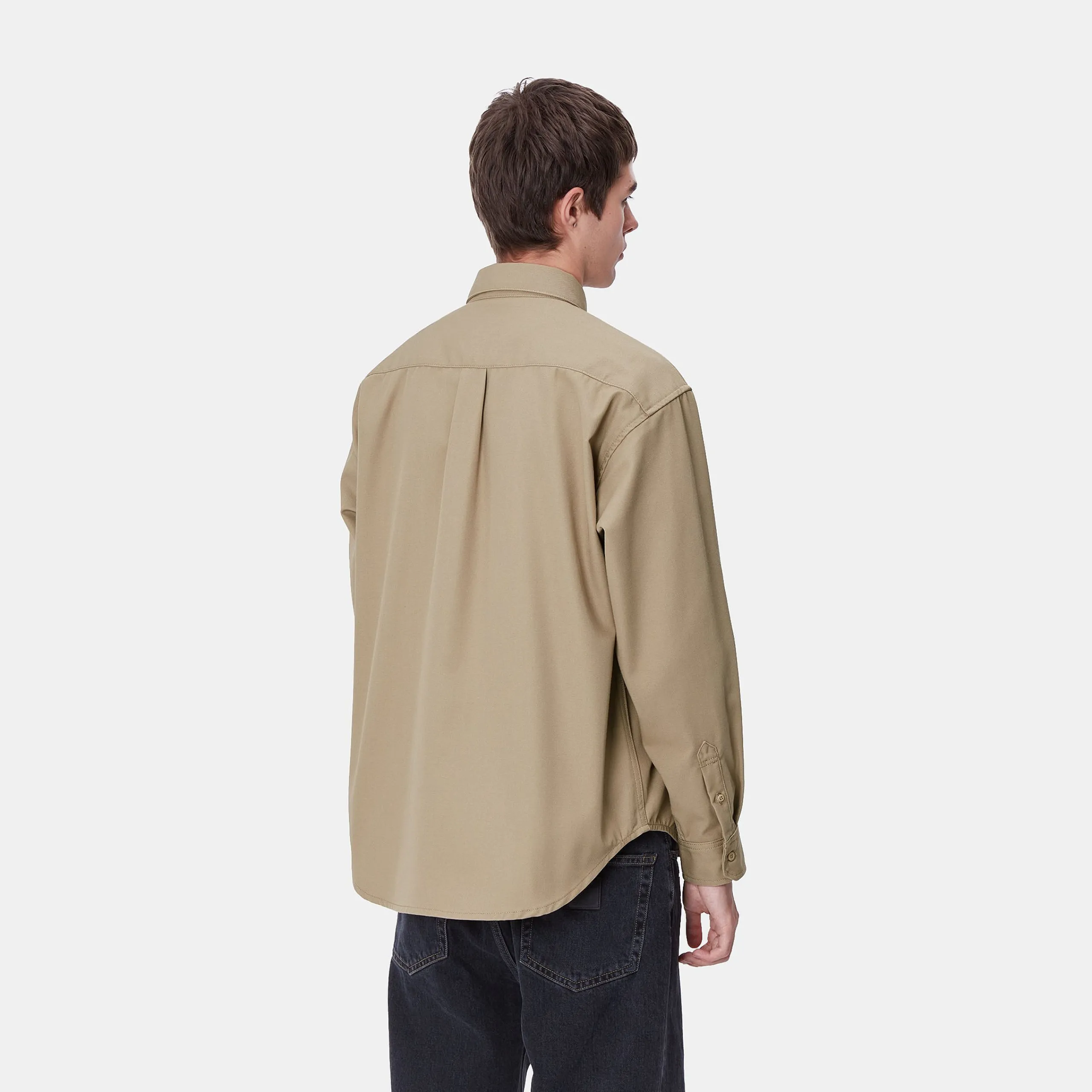 Hemden>Carhartt WIP L/S Module Script Shirt Leather / Black