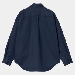 Hemden>Carhartt WIP L/S Module Script Shirt Air Force Blue / White
