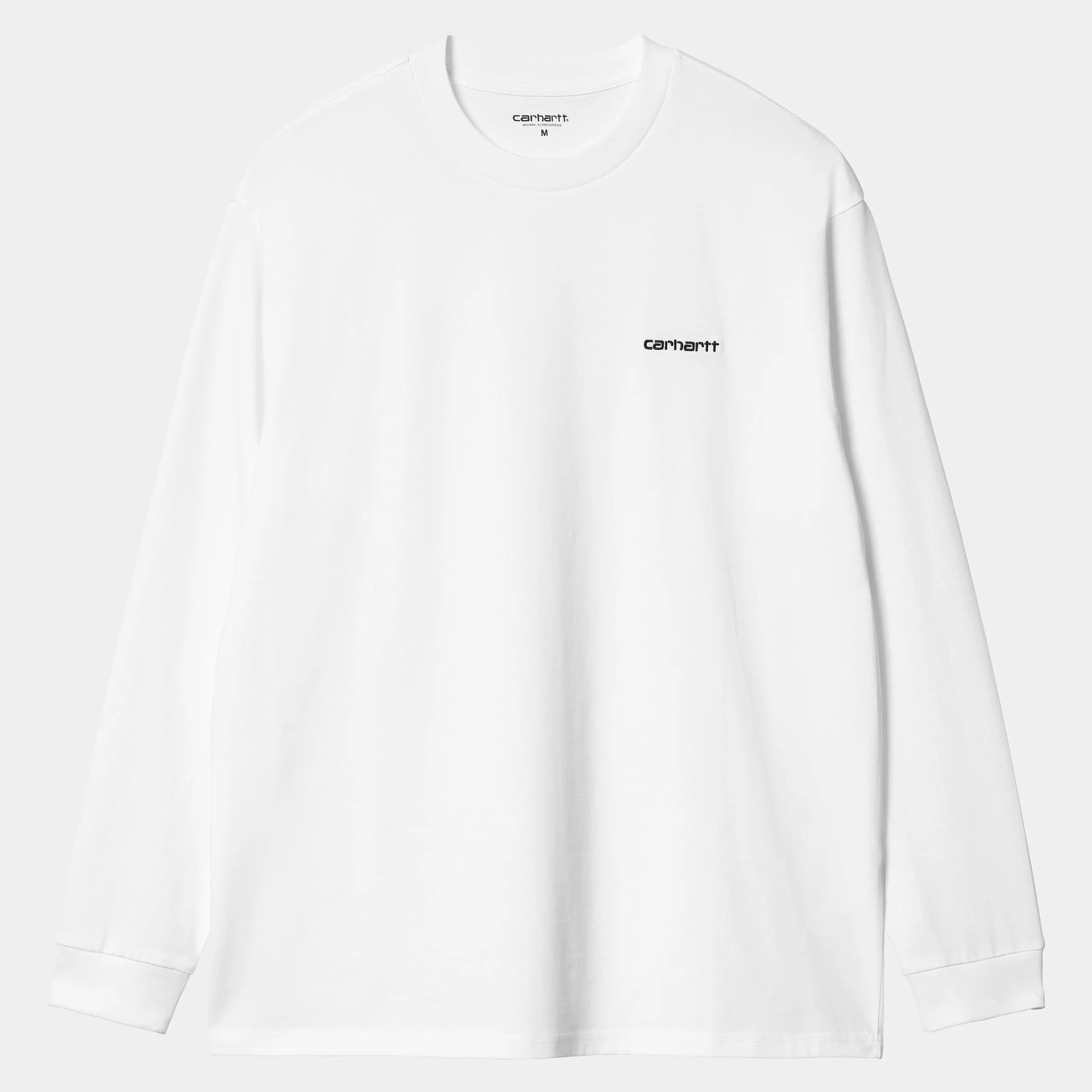 T-Shirts & Polos>Carhartt WIP L/S Script Embroidery T-Shirt White / Black