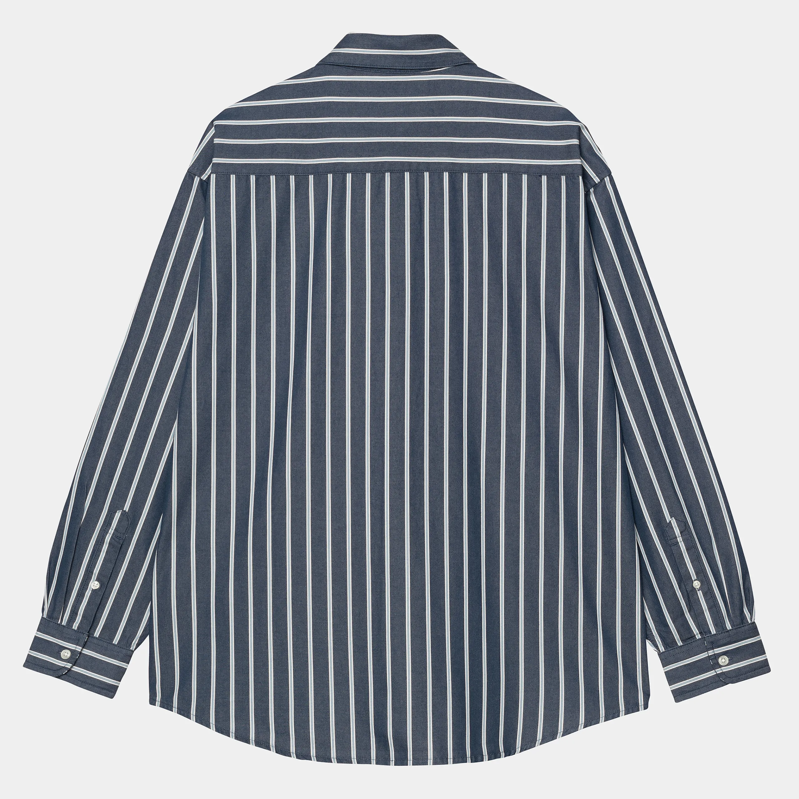 Hemden>Carhartt WIP L/S Signature Shirt Betz Stripe, Air Force Blue / Dusty Ice