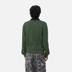 T-Shirts & Polos>Carhartt WIP L/S Vance Rugby Shirt Sycamore Tree / Black