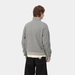 Sweats>Carhartt WIP Luther Half Zip Sweat Misty Grey Heather