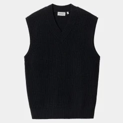 Strick>Carhartt WIP Marlon Vest Sweater Dark Navy