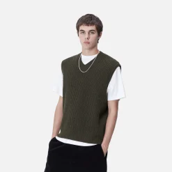 Strick>Carhartt WIP Marlon Vest Sweater Office Green