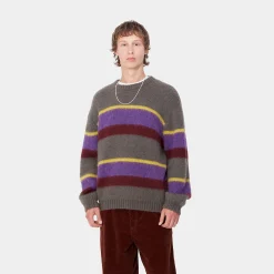 Strick>Carhartt WIP Merton Sweater Sundling Stripe, Aura