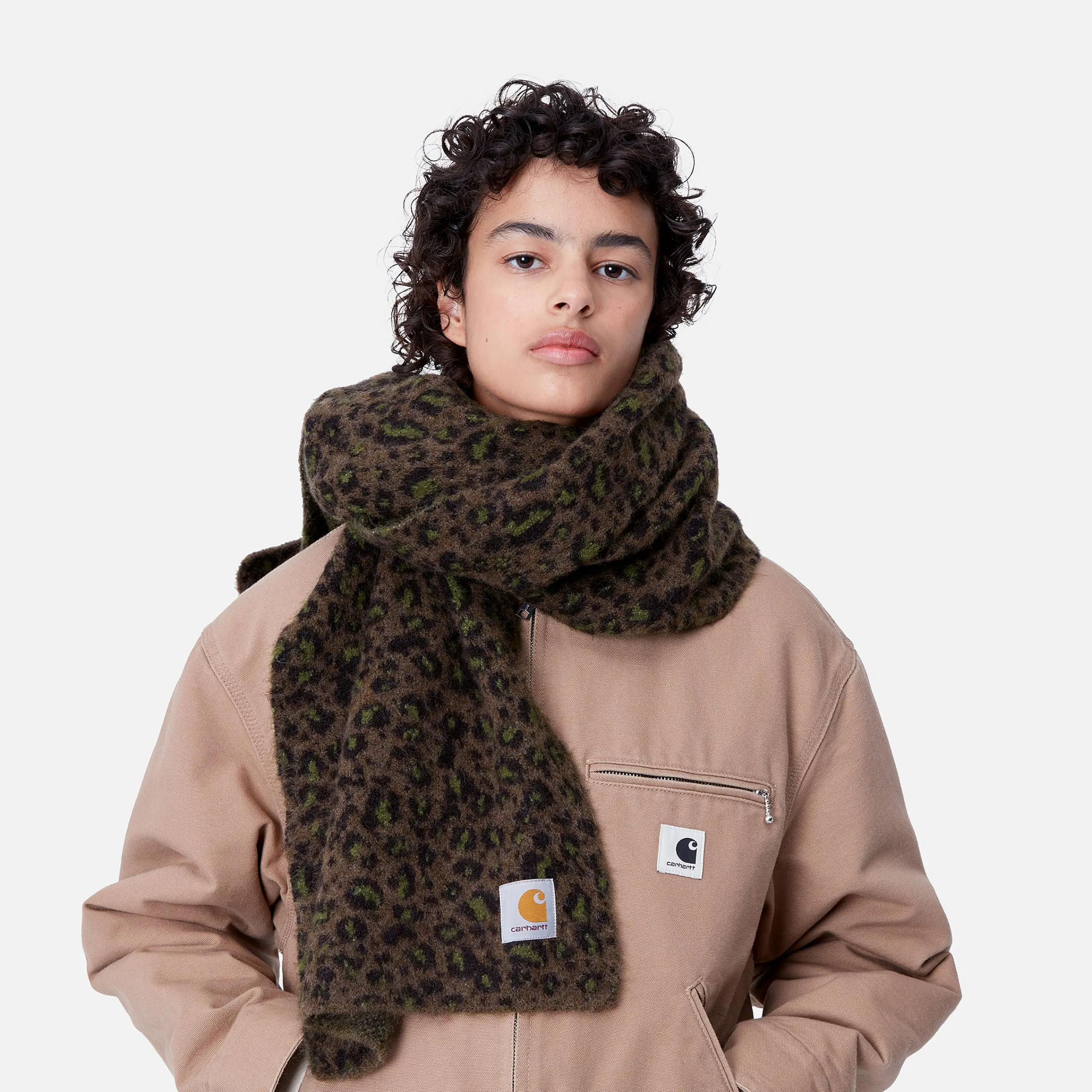 Accessoires|Accessoires>Carhartt WIP Palmer Scarf Camo Leo Jacquard, Tamarind