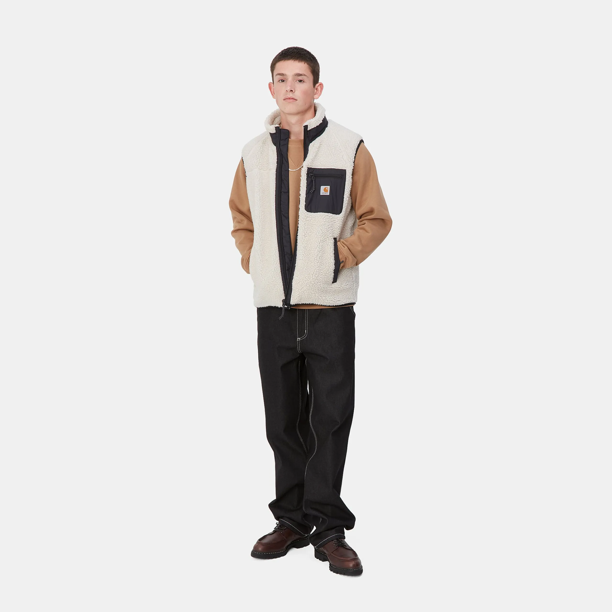 Jacken & Mäntel>Carhartt WIP Prentis Vest Liner Moonbeam / Black