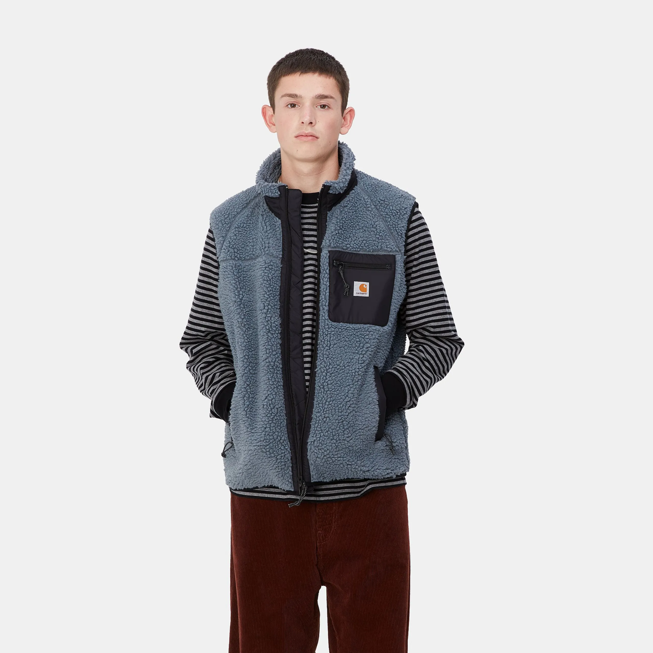 Jacken & Mäntel>Carhartt WIP Prentis Vest Liner Dove Grey / Black