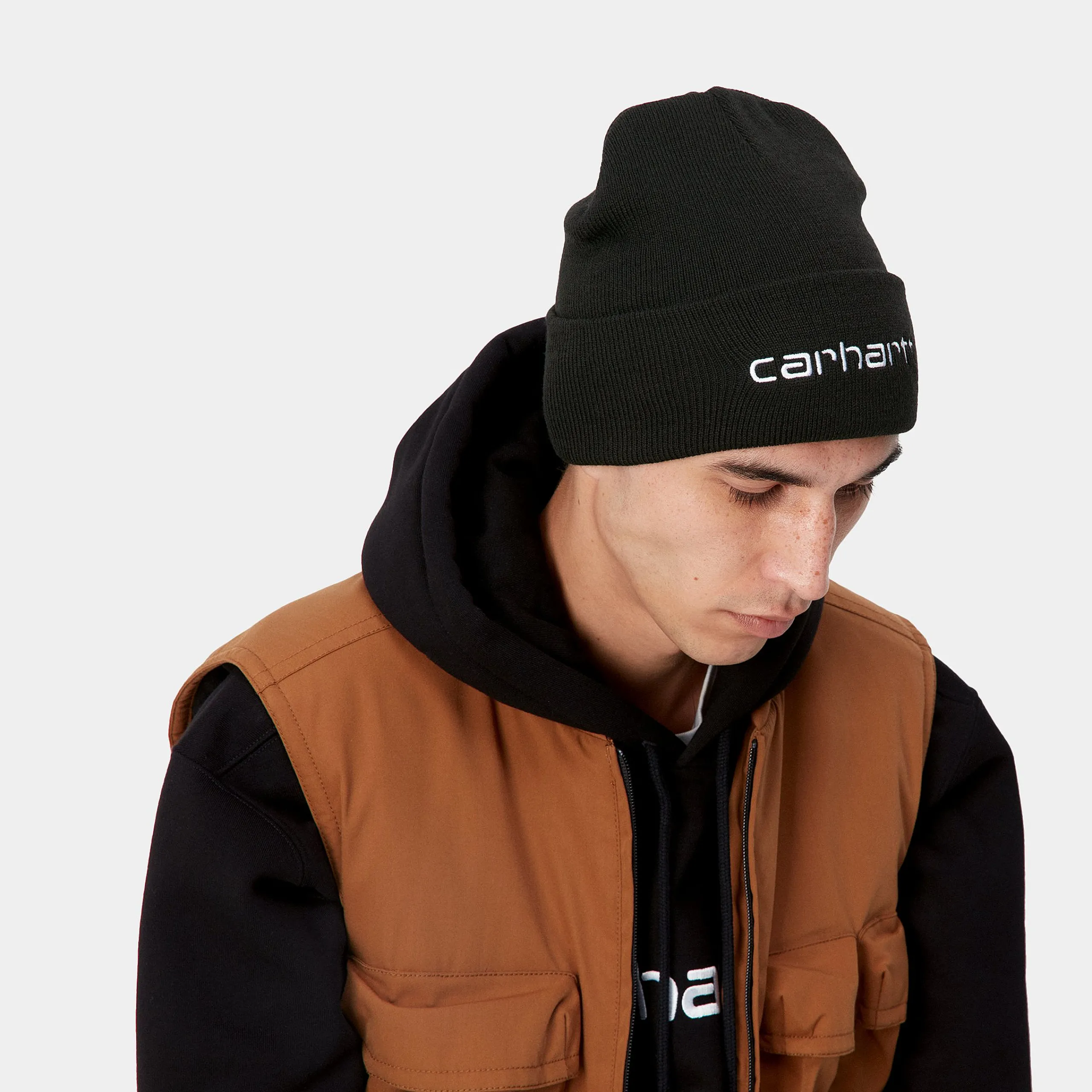 Accessoires|Accessoires>Carhartt WIP Script Beanie Black / White