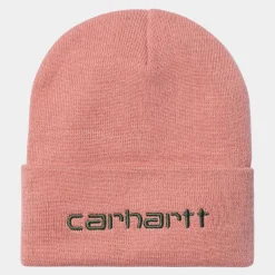 Accessoires|Accessoires>Carhartt WIP Script Beanie Dusty Rose / Sycamore Tree