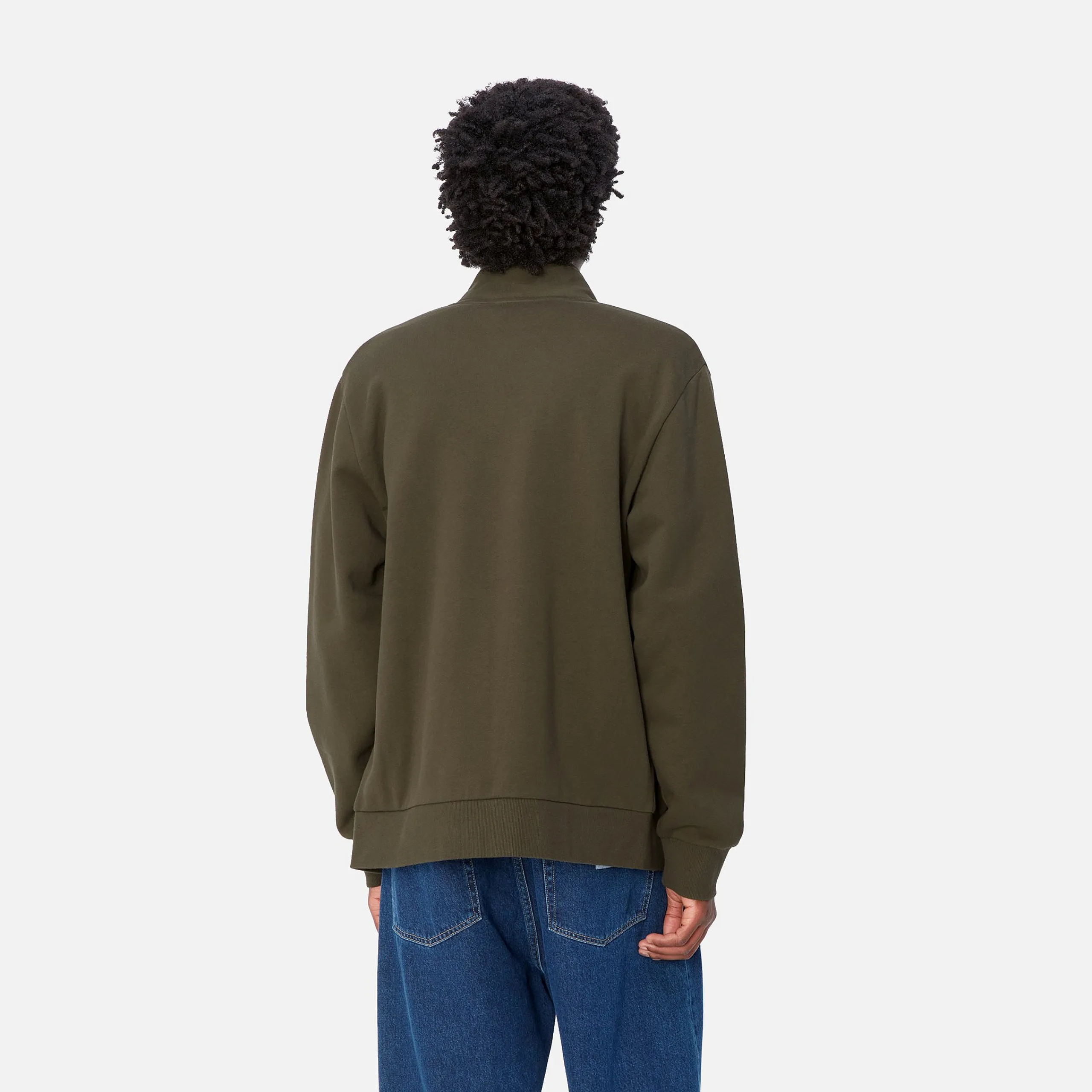 Sweats>Carhartt WIP Script Embroidery Jacket Cypress / White