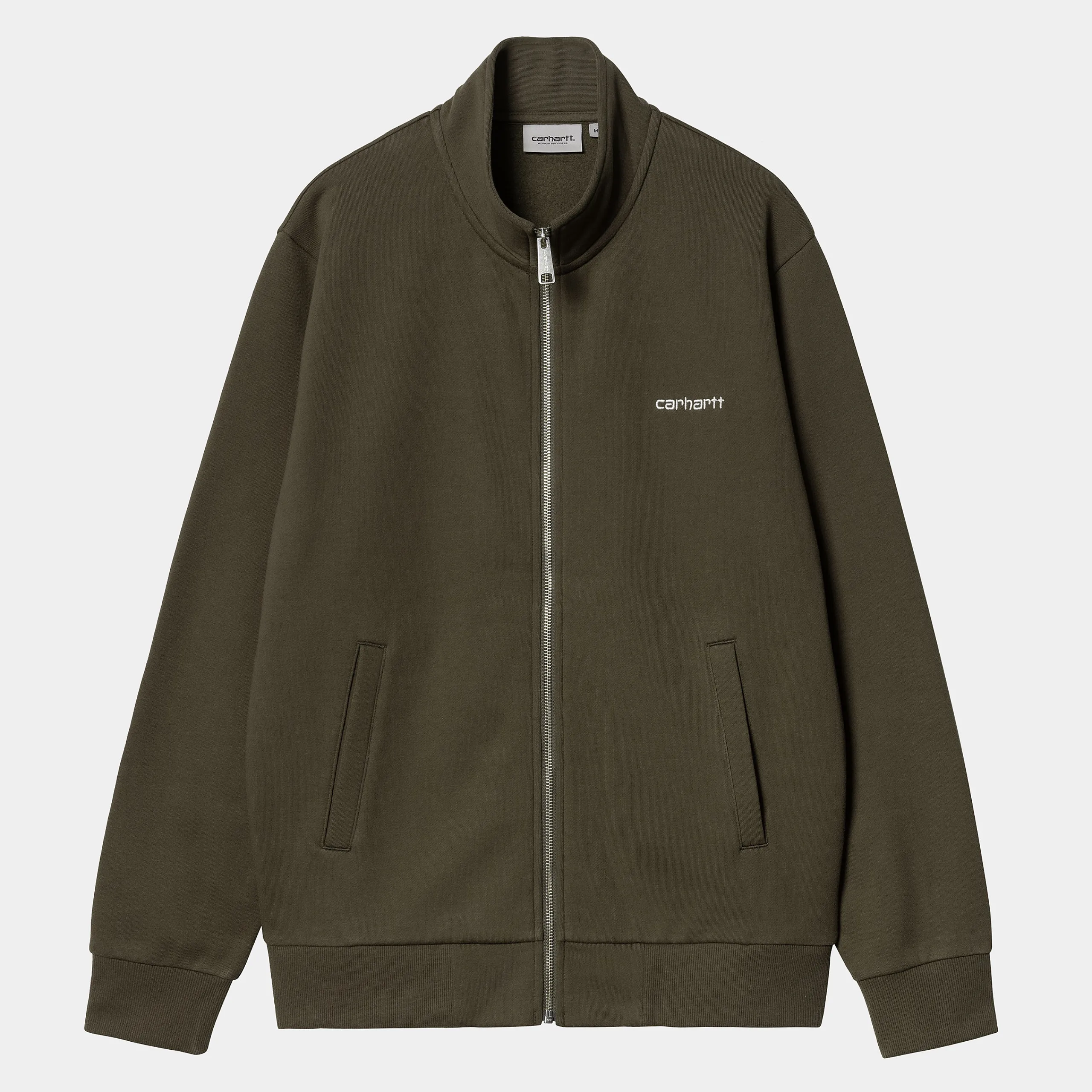 Sweats>Carhartt WIP Script Embroidery Jacket Cypress / White