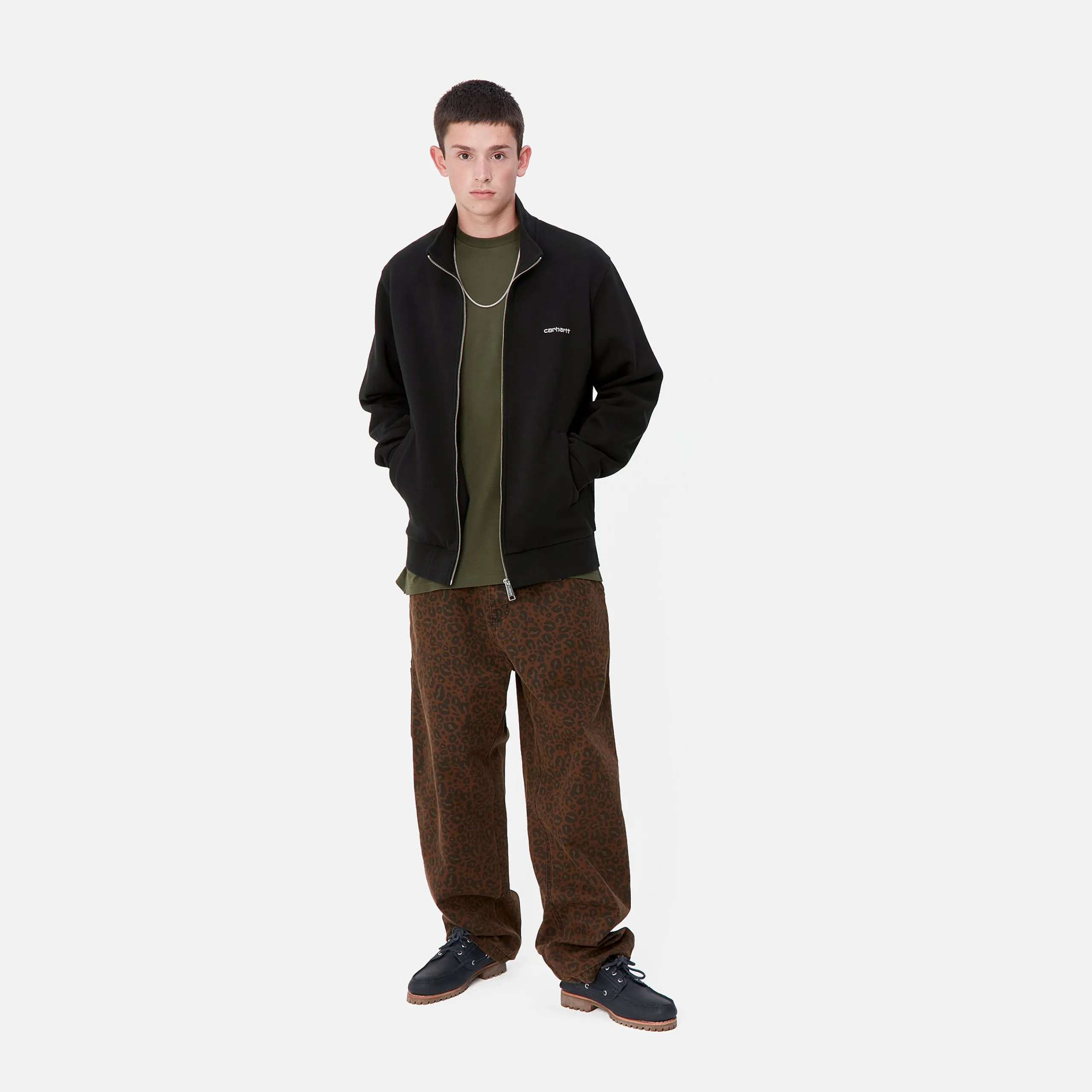 Sweats>Carhartt WIP Script Embroidery Jacket Black / White