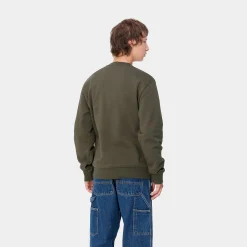 Sweats>Carhartt WIP Script Embroidery Sweat Cypress / White
