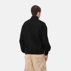 Sweats>Carhartt WIP Script Half Zip Sweatshirt Black / White
